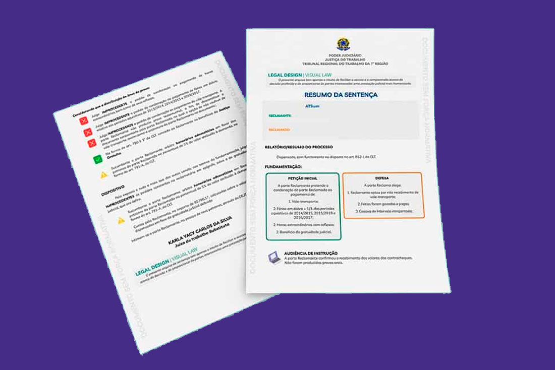 13ª Vara do Trabalho de Fortaleza adota Visual Law em resumos de sentenças